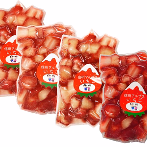 いちご農園の冷凍カットいちご　無添加　希少な南信州産100％　便利な小分けタイプ