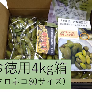 まだまだ美味しい♪4kg晴れの国岡山より黒大豆「作州黒」えだ豆枝豆　丹波種