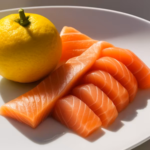 包丁まな板いらず！溶かしてそのまま食べれる 「日向夏サーモン」お刺身用スライス！