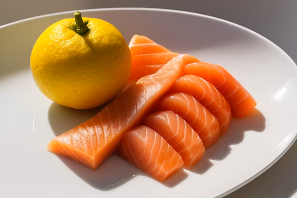 包丁まな板いらず！溶かしてそのまま食べれる 「日向夏サーモン」お刺身用スライス！