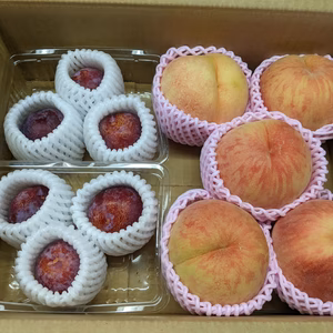 すももと桃の詰め合わせ