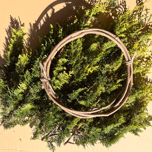 手作りクリスマスリースセット、檜葉 ※橋本ふるさと便※