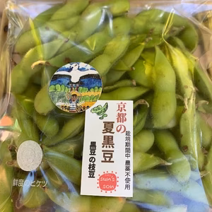 8月9日発送　京都　夏黒豆えだ豆　自然栽培枝豆　農薬・化学肥料・除草剤不使用