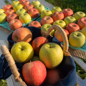 りんご界のツートップ　葉とらずふじ×王林　贈答用