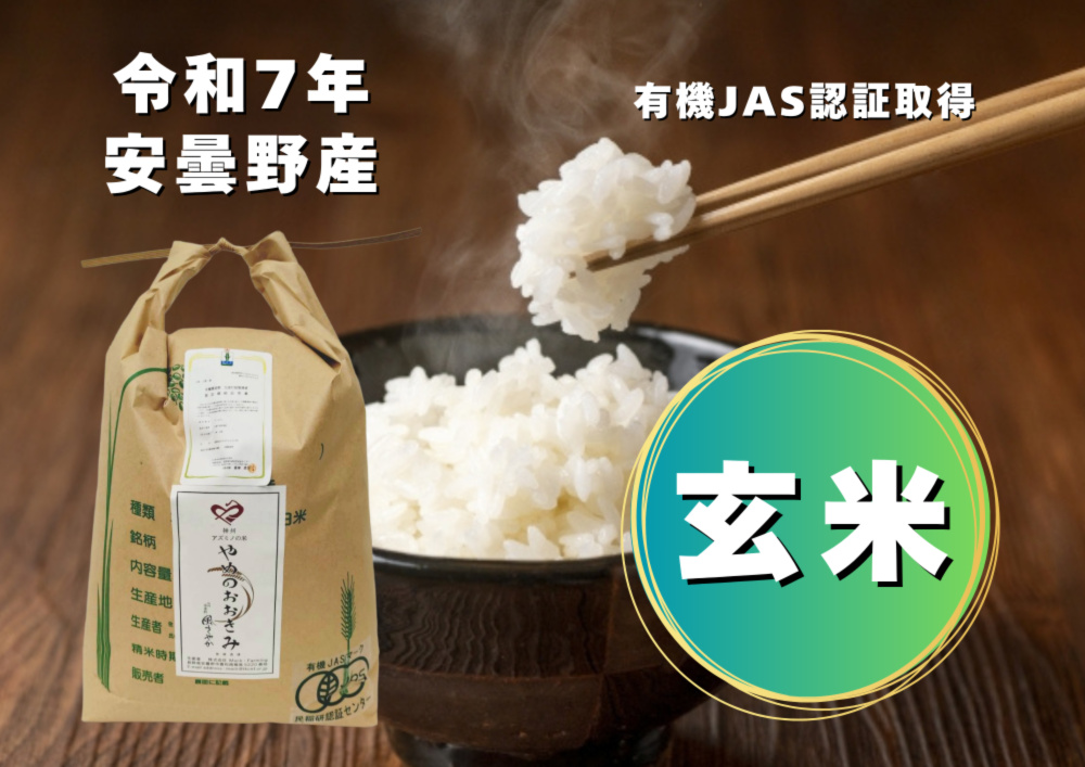 令和7年産】冷めてもおいしい！【有機JAS】（風さやか/玄米）やめの