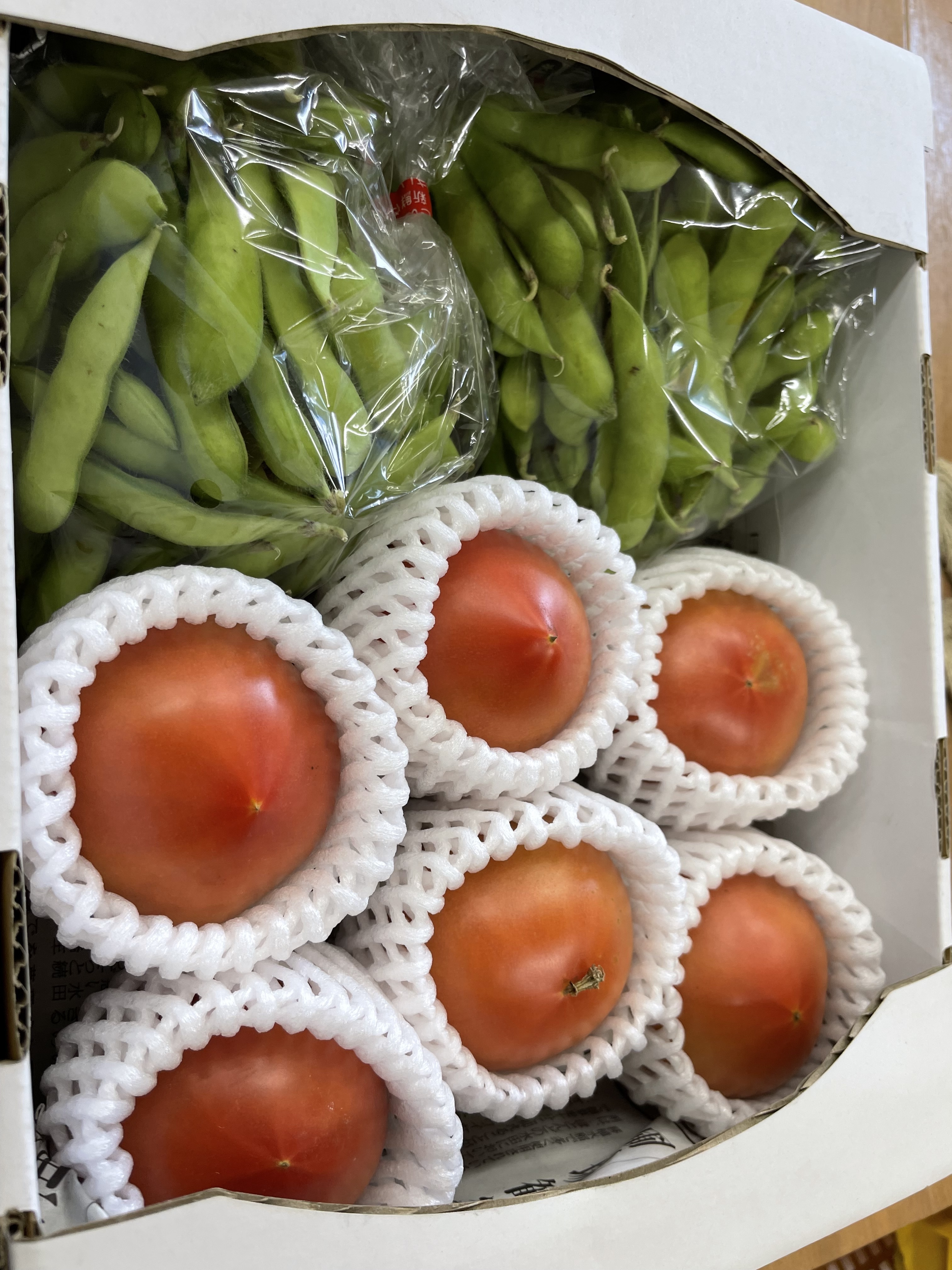 [期間限定]旬の夏野菜セット トマト&枝豆 冷蔵便 1箱