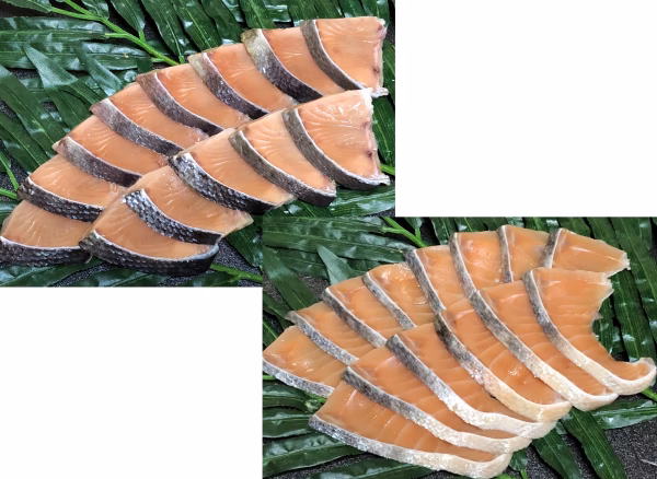 北海道宗谷産！定塩熟成鮭20g切身 500g x ２(1kg)