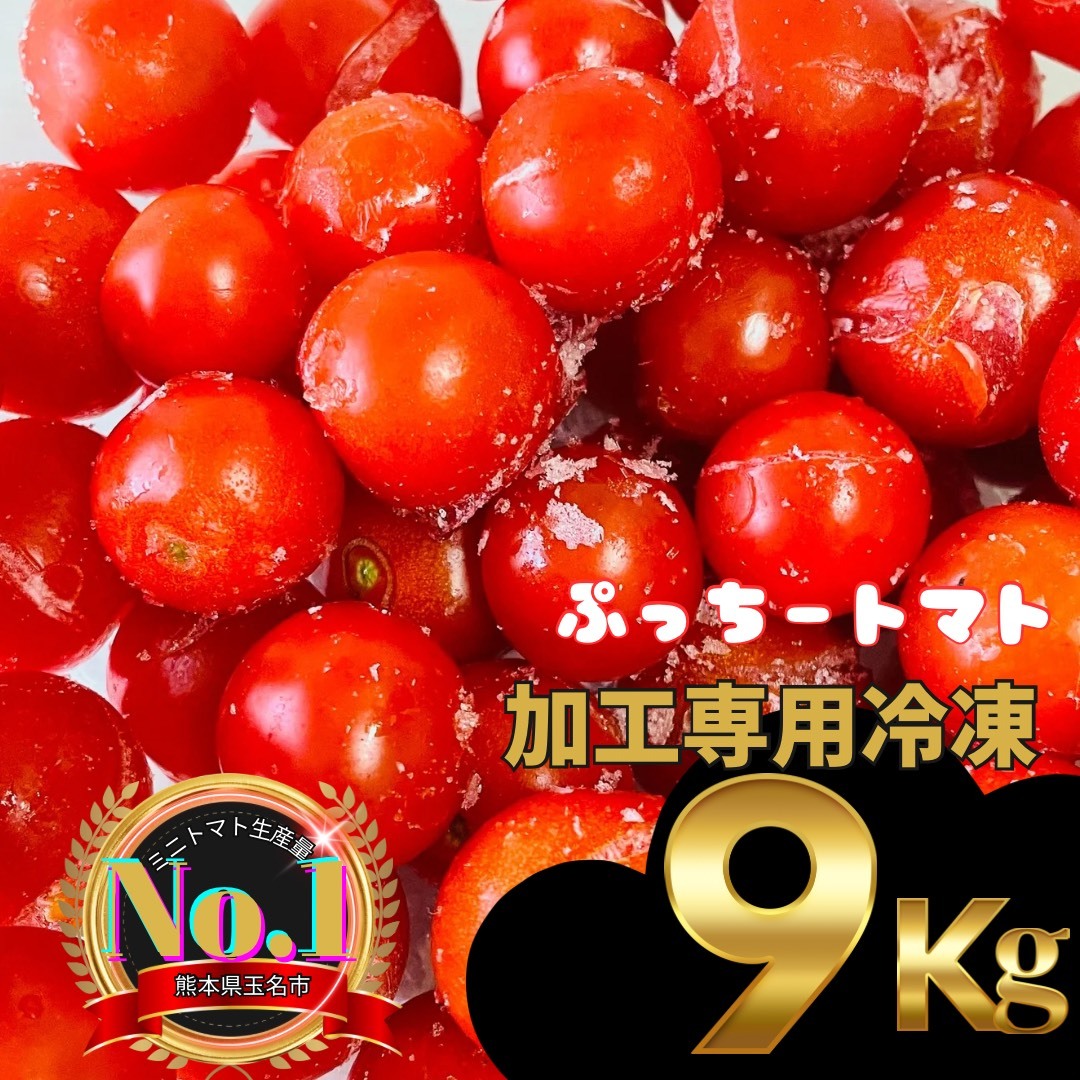 ミニトマト 熊本県産 9kg 国産 加工用 冷凍 業務用 割れ ヘタなし