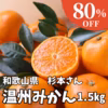 【特別商品】和歌山県杉本さんの温州みかん（家庭用1.5kg 送料無料）