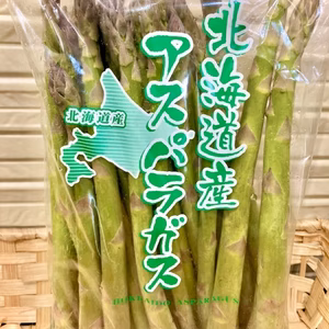 お買い得な！北海道産、朝採りアスパラガス（SML2Lサイズ混）採れたての旬です♪