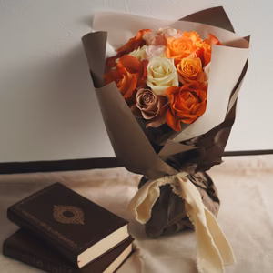 Autumn tone ~ 日持ち抜群！注文に応じて収穫されるバラの花束 ~