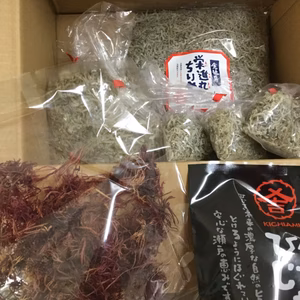【魚＆海藻】ちりめんじゃこ食べ比べ3種お試し1キロと海藻ふのりひじき