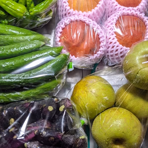 桃と梨と野菜のセット