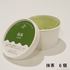 カップアイス《抹茶》6個セット｜ペアツリーファーム