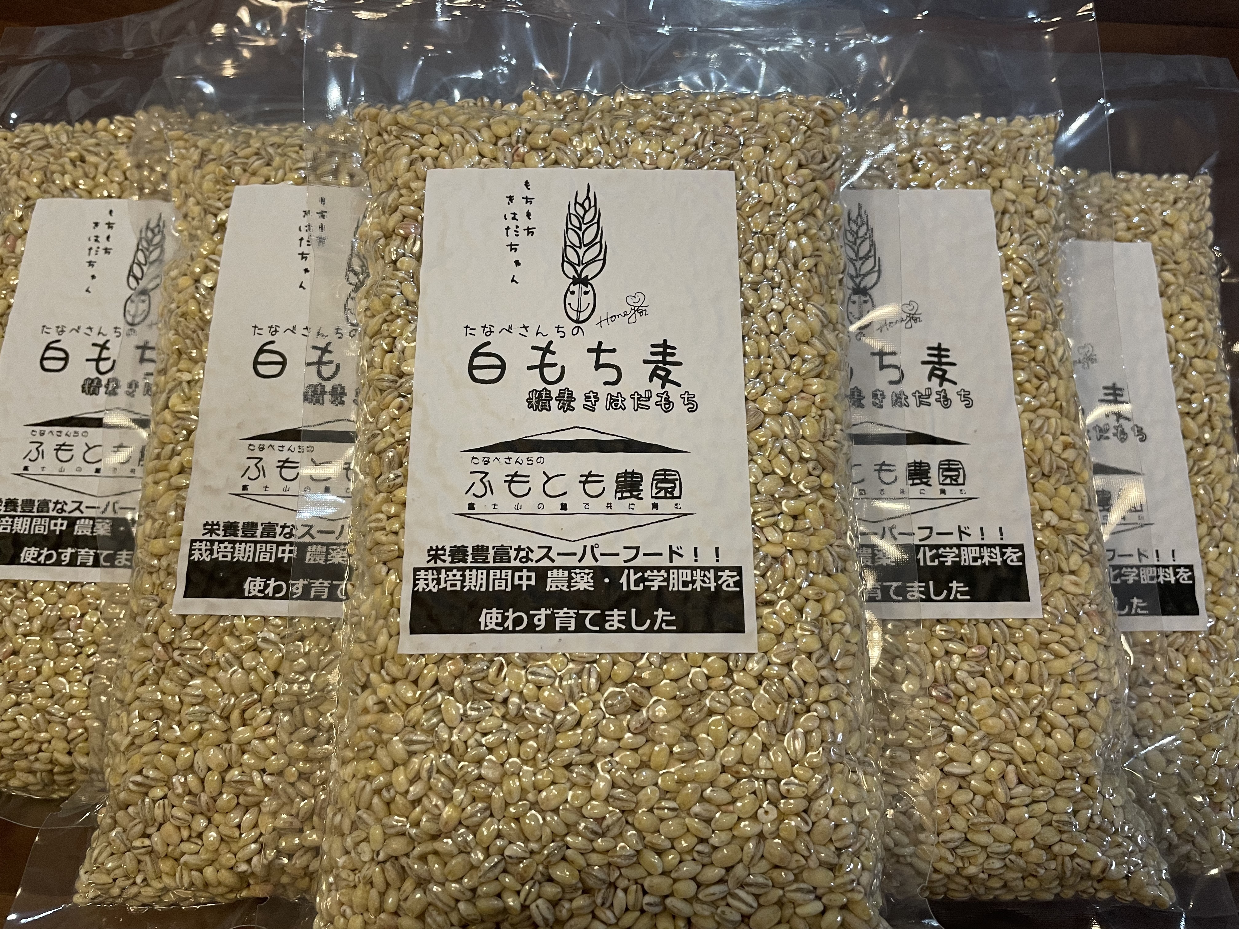 富士山の麓静岡県富士宮市産 もち麦(きはだもち)精麦 1kg