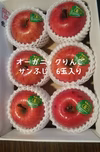 オーガニックりんご　サンふじ6玉入り（有機JAS認証）