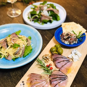 縁起魚！福来魚セット！ブリになる出世魚　昆布締めと生ハム　福袋セット