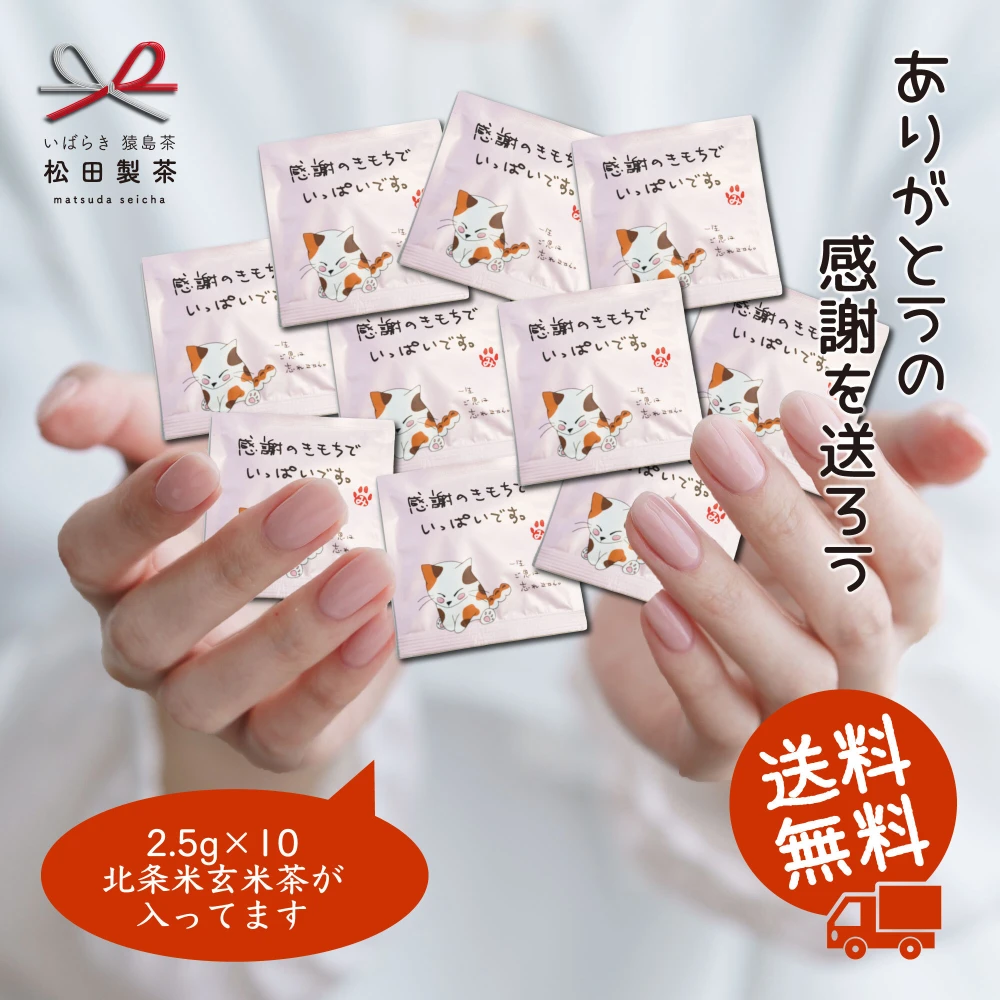 お茶 ありがとうを贈ろう 北条枚玄米茶 ティーバッグ 2.5g×10 袋入り
