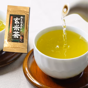 【送料無料】 粉末猿島茶入り玄米茶／80ｇ 茶葉 松田製茶 LEF-019