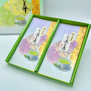 [メール便] 特上煎茶「紫」2本組 狭山茶ギフトセット お祝い等の贈り物に