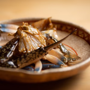 【浜名湖産】天然本渡蟹オス沖漬け小サイズ1pc1杯入り