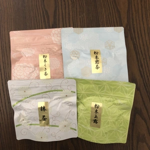 【送料無料】有機粉末茶3種と有機抹茶のセット