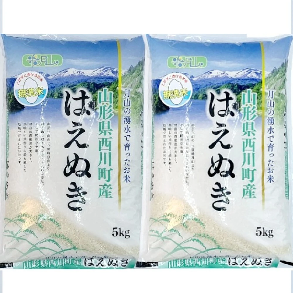 【新米】 おいしいはえぬき 5kgx2袋 一等米 無洗米 山形県産 