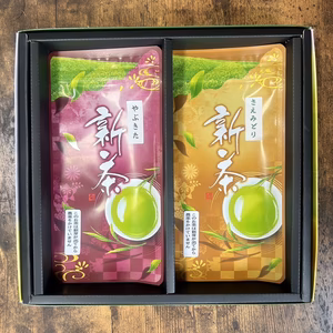 【父の日ギフト】R6年新茶２品種飲み比べ！　荒茶仕上げやぶきた＆さえみどり　