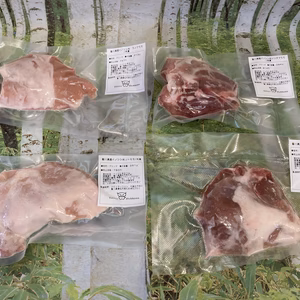 いろんな料理に！イノシシモモブロック肉各部位4点セット1､1kg