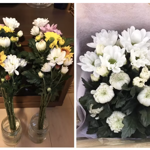 大分県産仏花と白菊マムセット