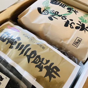 【冬ギフト】北海道日高の海と山の味を堪能！日高昆布＆新米おぼろづき白米セット