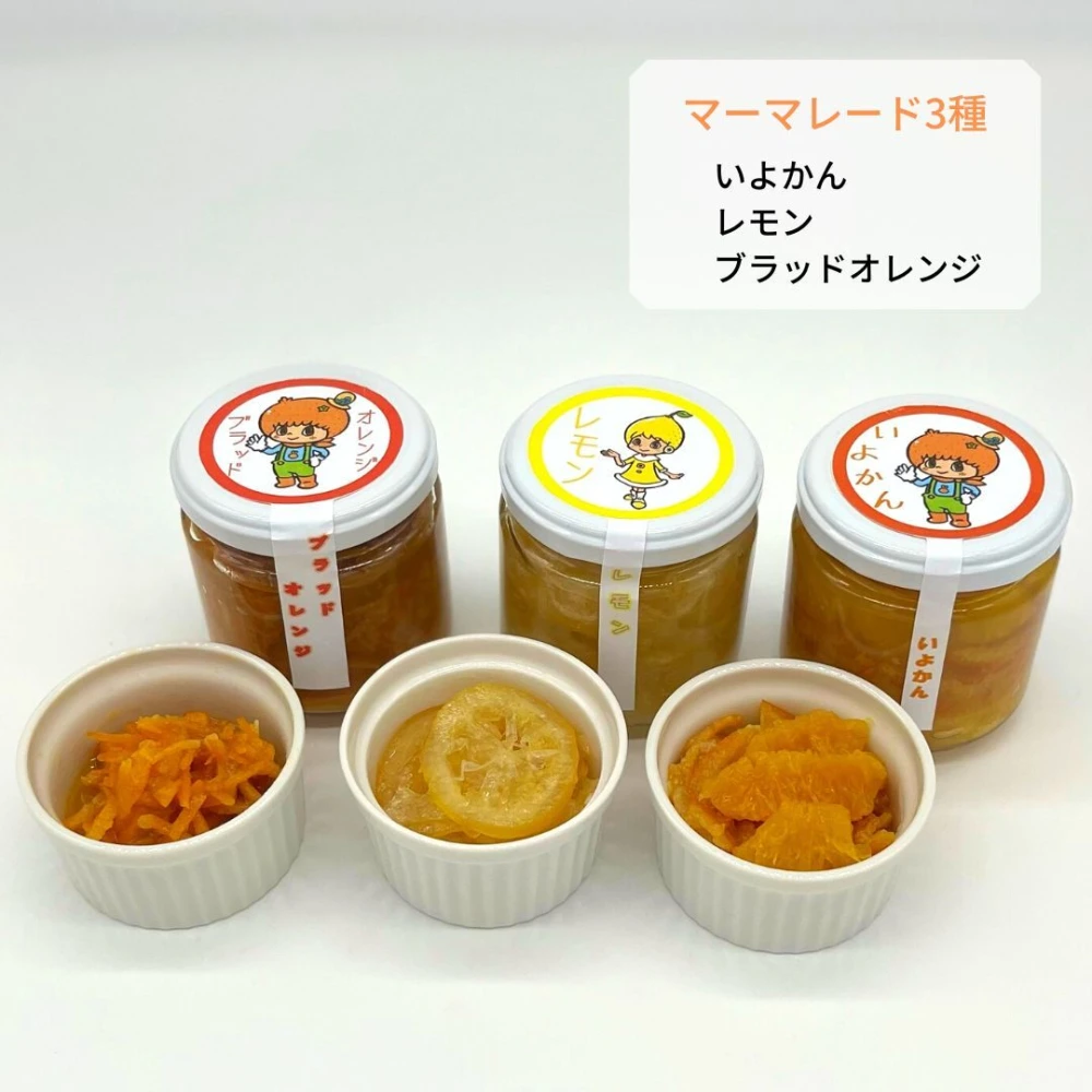 マーマレード3種(レモン・いよかん・ブラッドオレンジ)