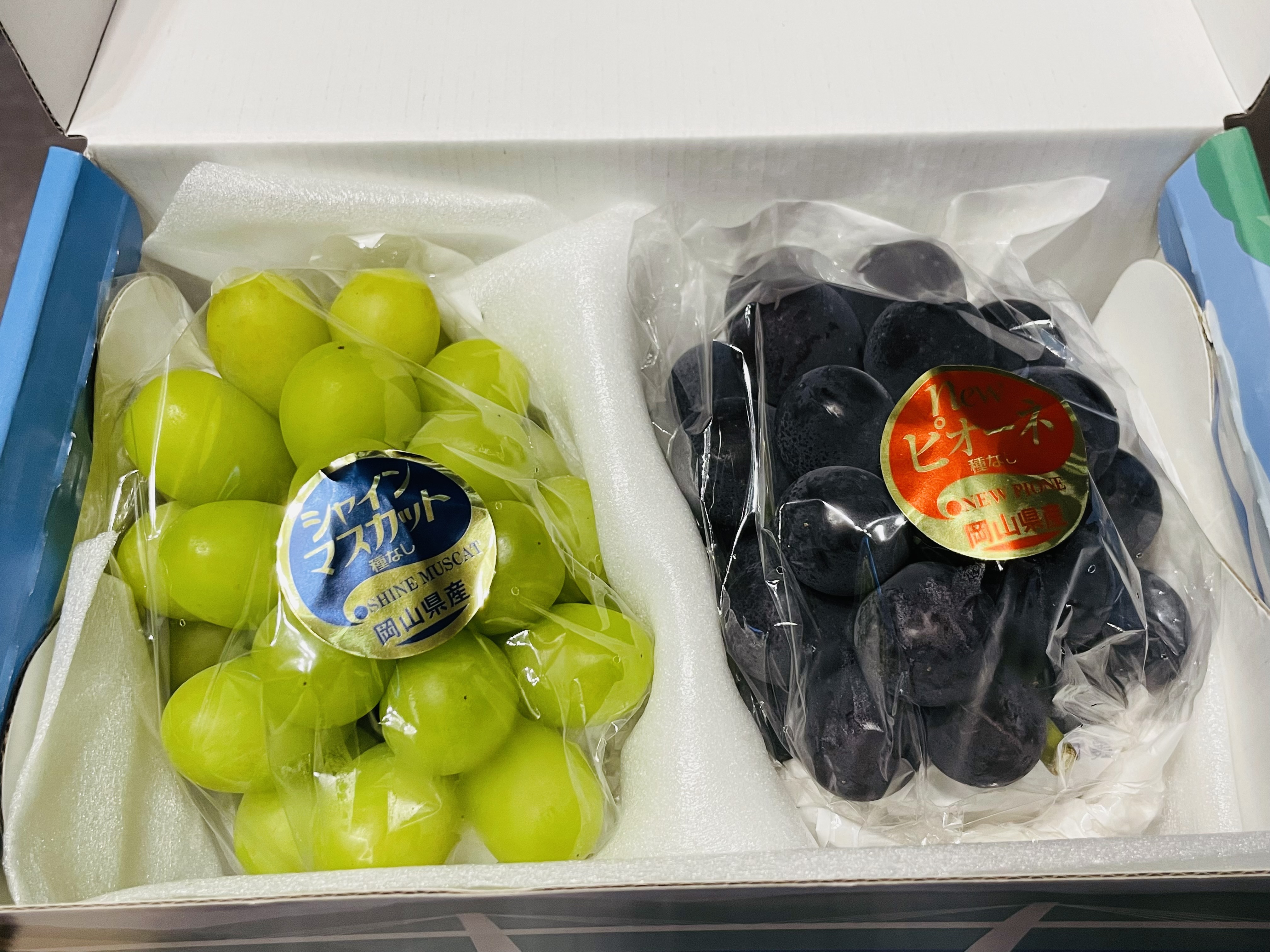 朝採れ！岡山県産ピオーネ2kg(4〜5房) ピオーネ ニューピオーネ 訳あり お得 約2kg 4〜5房 赤熟れ 優品