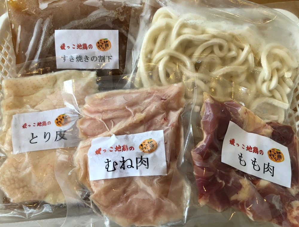 媛っこ地鶏のすき焼きセット（シェフ特性の割り下付き）