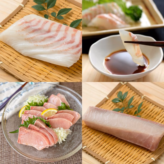 【夏ギフト】百年漁師の鰤＆真鯛食べ比べ⑤　炙りサク＆刺身サク計8パ