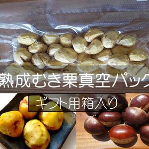 ギフト用【甘い自然栽培の栗】 熟成むき栗 農薬不使用 真空パック　冷凍