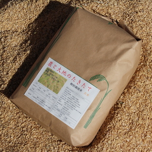 【隔月定期】希少品種たきたて農薬・化学肥料不使用 玄米 2kg～