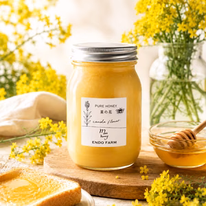 純粋ハチミツ　非加熱クリーミー　菜の花はちみつ　600g
