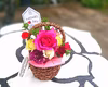 【母の日ギフト】薔薇だけのカゴ盛りアレンジメントフラワー