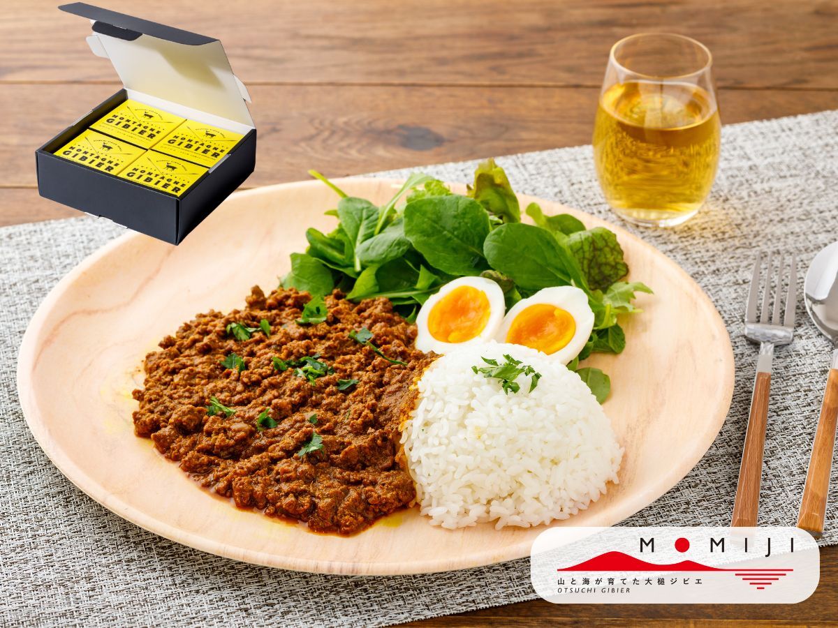 [父の日ギフト]スパイス香る本格鹿キーマカレー4缶セット(化粧箱入り) 1箱(180g×4缶入り)