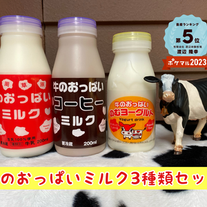 牛のおっぱいミルク3種類セット