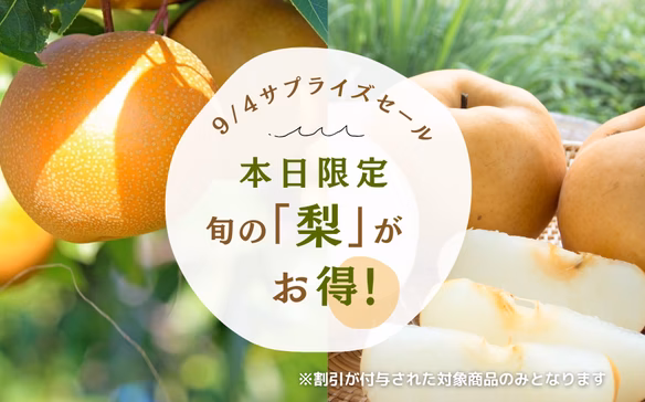 本日限定【旬の梨100円オフ】