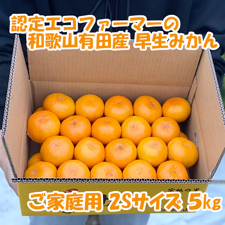 [ご家庭用・2Sサイズ]和歌山有田産!早生みかん≪5kg≫★11月下旬〜発送 5kg