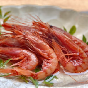 濃厚なうまみ極みを持つ夕陽染めの真紅の赤エビ800g