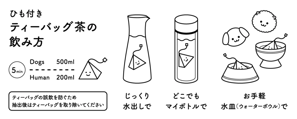 【送料無料・メール便】愛犬と一緒に飲めるお茶 ワンダフルティーwithDogs