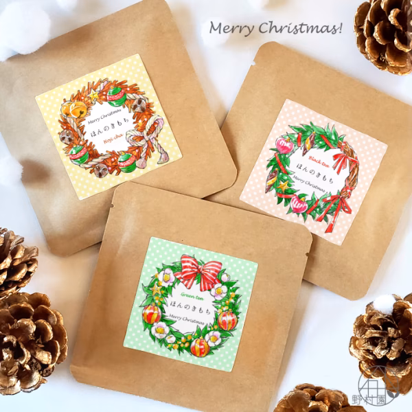 【選べるお茶】クリスマス限定♪プチギフト《緑茶・紅茶・焙じ茶 ティーバッグ》