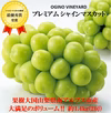 皮ごとパクリ！とっても甘くて美味しいプレミアム‼ 山梨県産シャインマスカット
