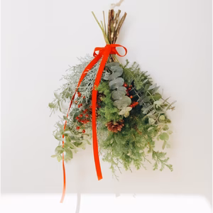 クリスマスのスワッグブーケ