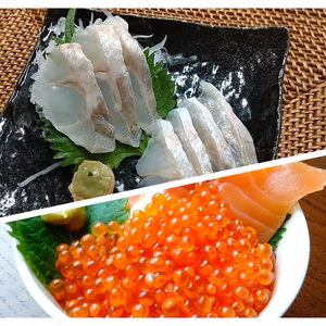 刺身用ホッケとイクラのセット/急速冷凍