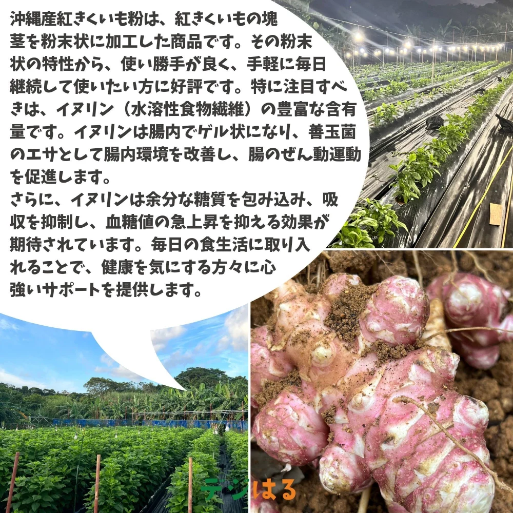 【送料込】紅きくいも粉｜沖縄産（無農薬）